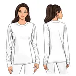 long-sleeve white relaxed-fit t-shirt image